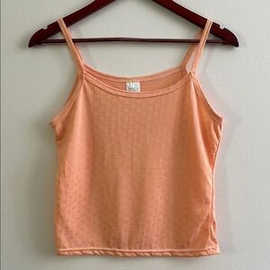 Doris Peach Fitted Crop Camisole